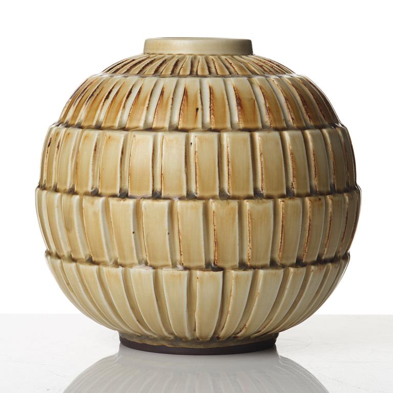 Gertrud Lönegren, a stoneware vase, Rörstrand, Sweden 1936-41.