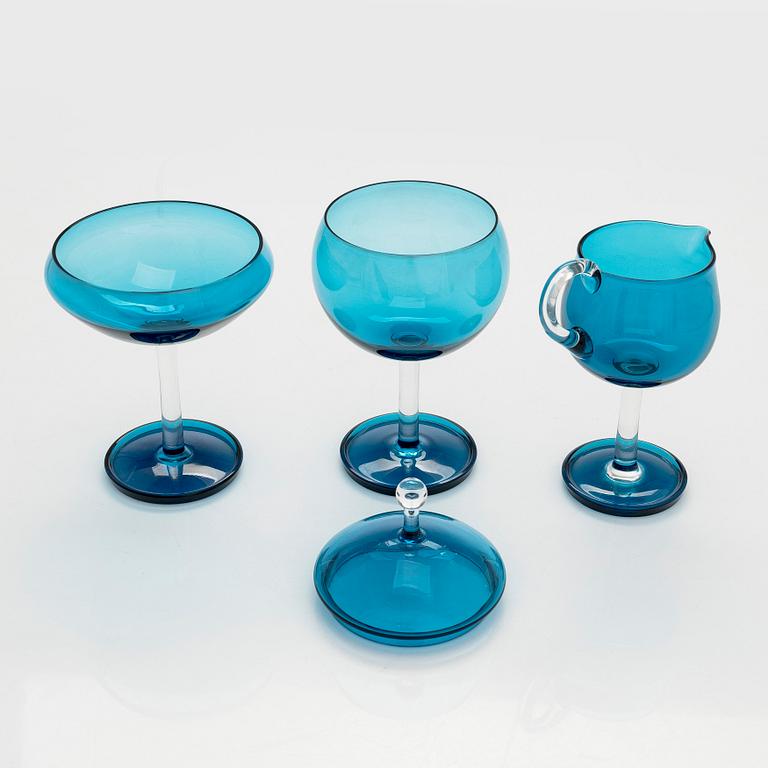 Nanny Still, servisdelar, 3 st, "Harlekin", Riihimäen Lasi Oy.