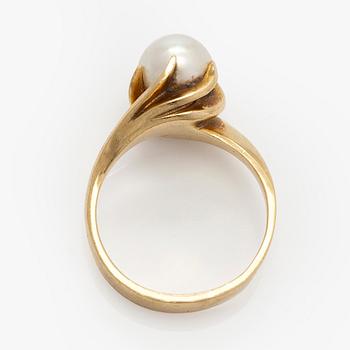 Ring, cultured pearl, 14K gold.