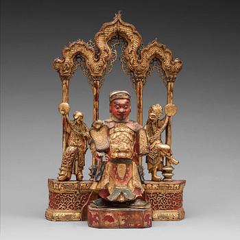 737. A Chinese sculpture group, Qing dynasty, 19th Century.