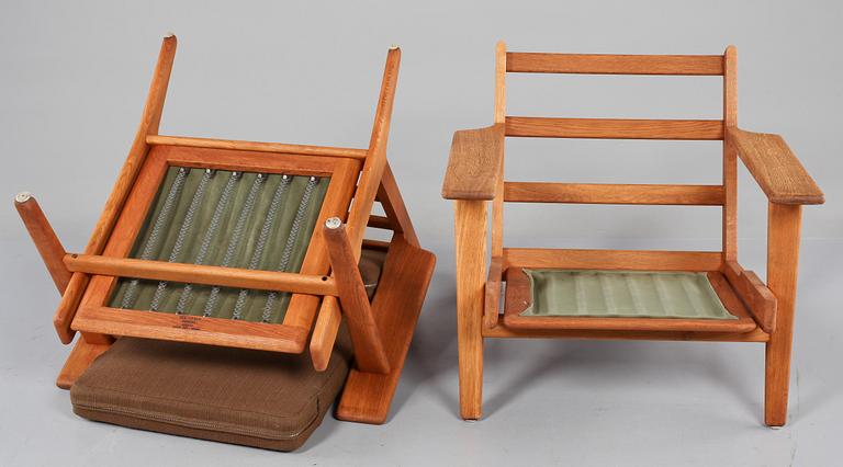FÅTÖLJER, ett par, "GE-290", Hans J Wegner, Getama, Danmark, 1900-talets andra hälft.