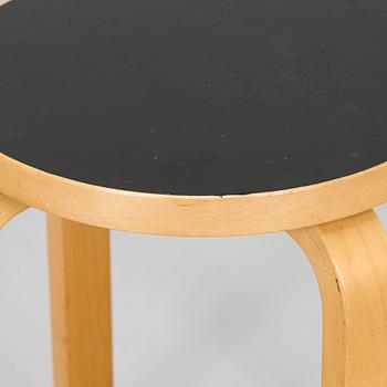 Alvar Aalto, A 1960's-1970's E60 stool for Artek, Finland.