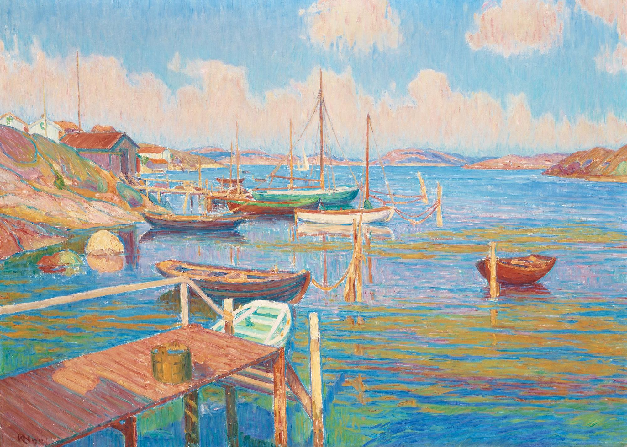 Karl Nordström, "Kyrkesund. Norra inloppet" (Kyrkesund. North sea approach).
