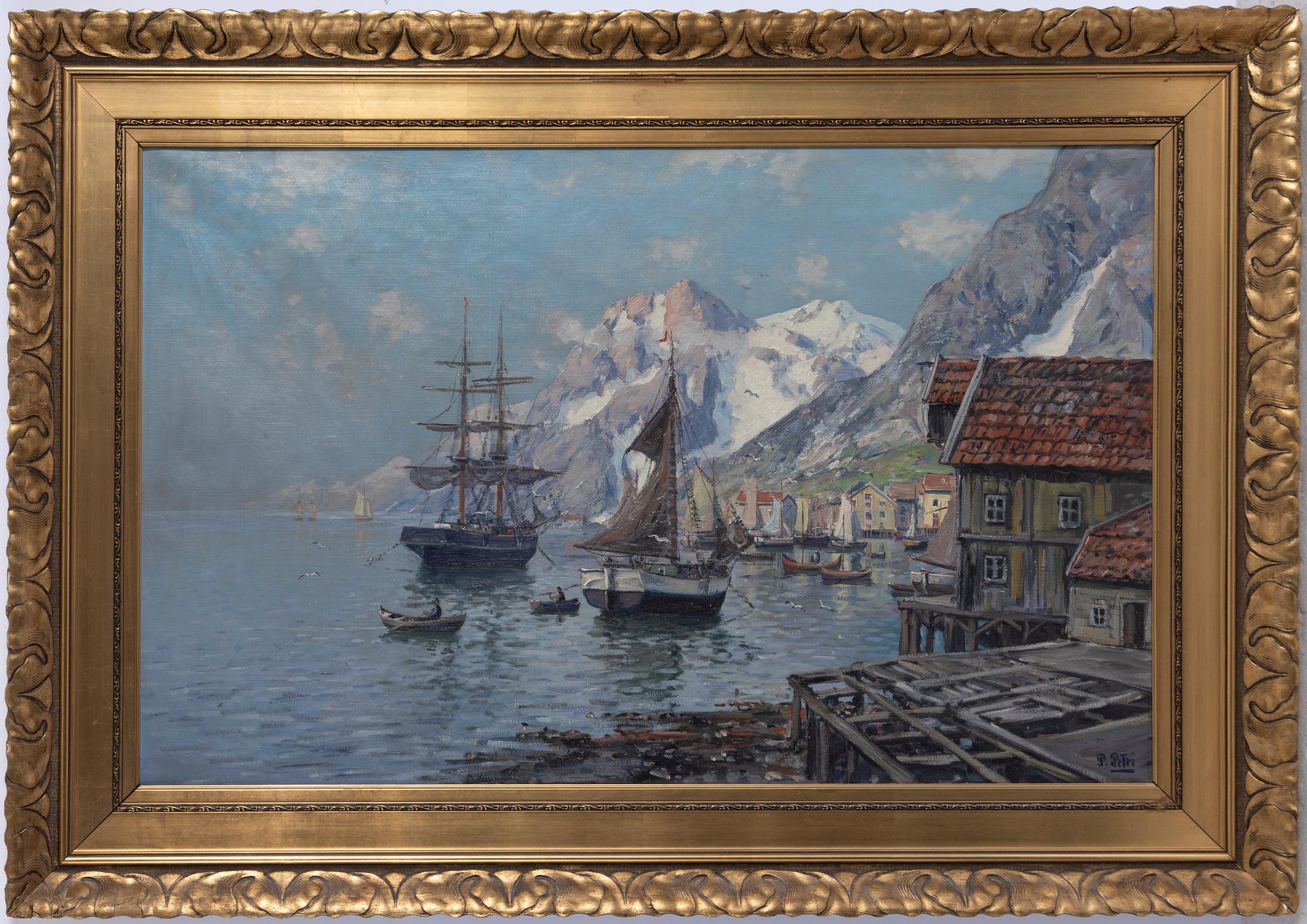 Per Petri, At anchor in Lofoten.