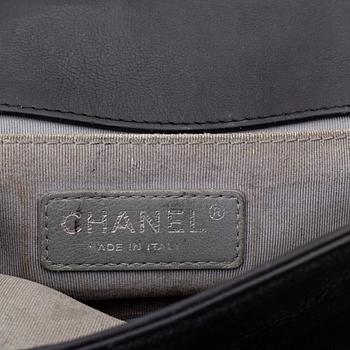 Chanel, a black leather 'Boy Bag', 2013-14.