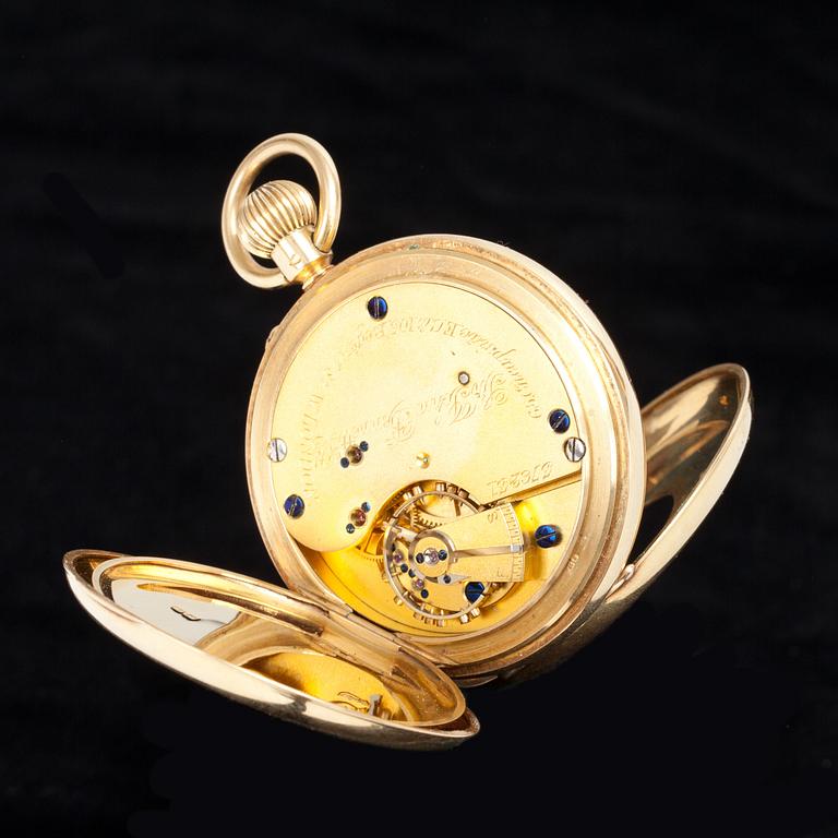 FICKUR, 18K, John Bennett, London. Med KLOCKKEDJA, 18K.