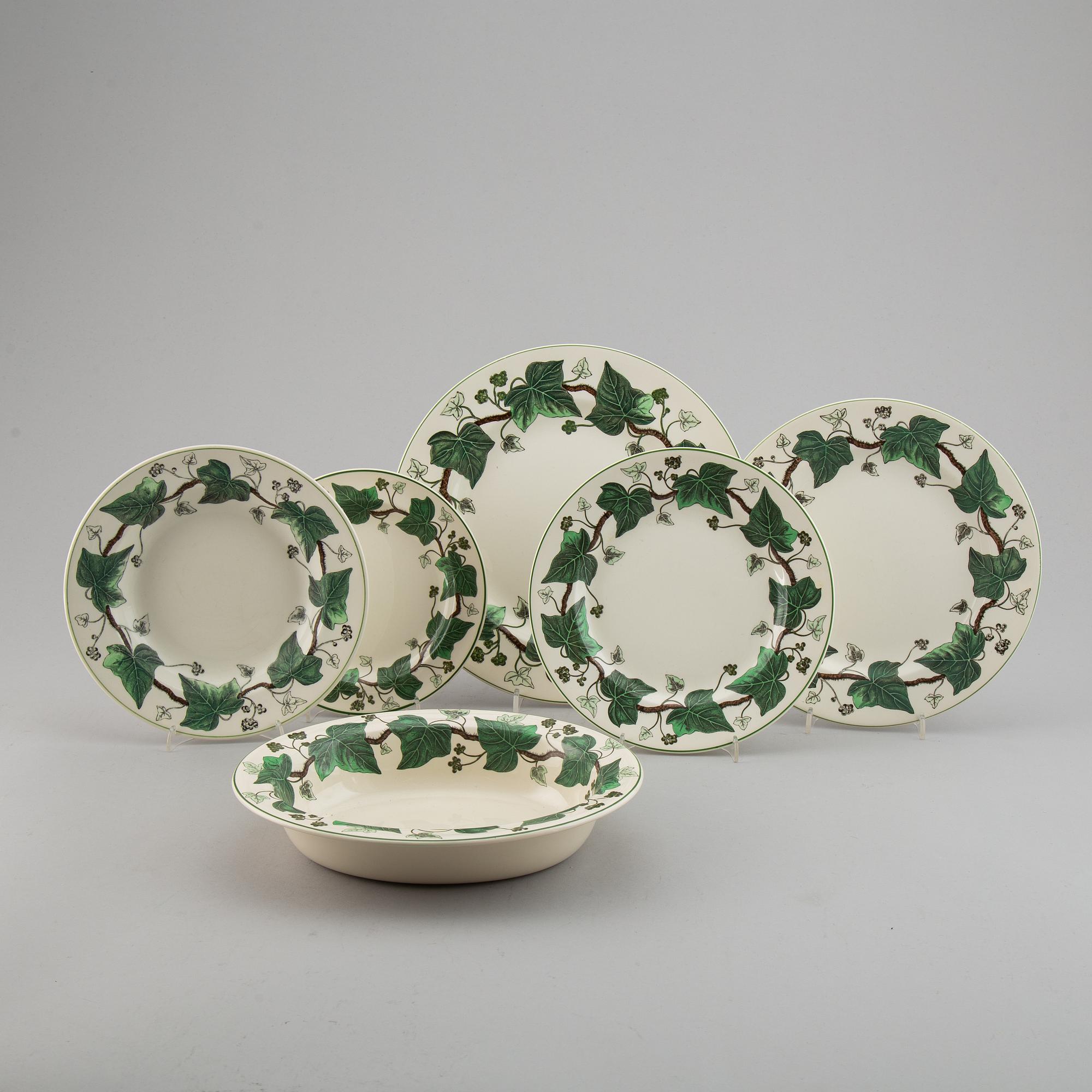 A part Wedgwood dinner service, 'Napoleon Ivy'. (55 pieces).