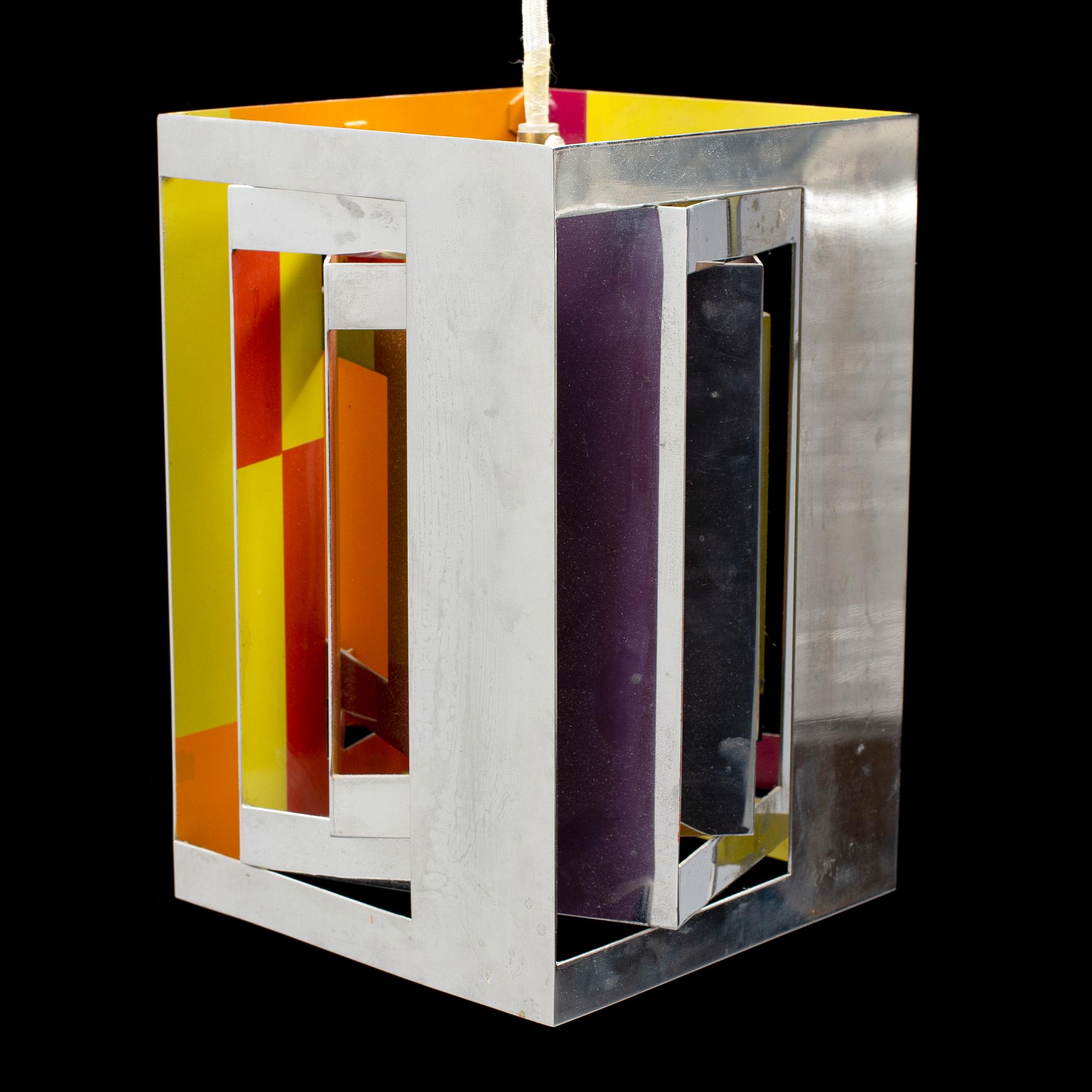 A 'Casablanca' ceiling light by Simon P Henningsen, Lyfa, Denmark.