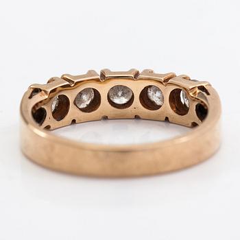 A 14K gold ring set with brilliant-cut diamonds approx. 0.75 ct in total, 2009.