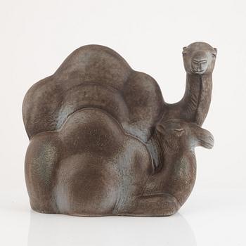 Lisa Larson, a "Dromedary" stoneware figurine, Gustavsbergs Studio, Sweden.