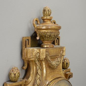 VÄGGPENDYL, gustaviansk, urtavla märkt Lars Åhlström, 1700-talets slut.