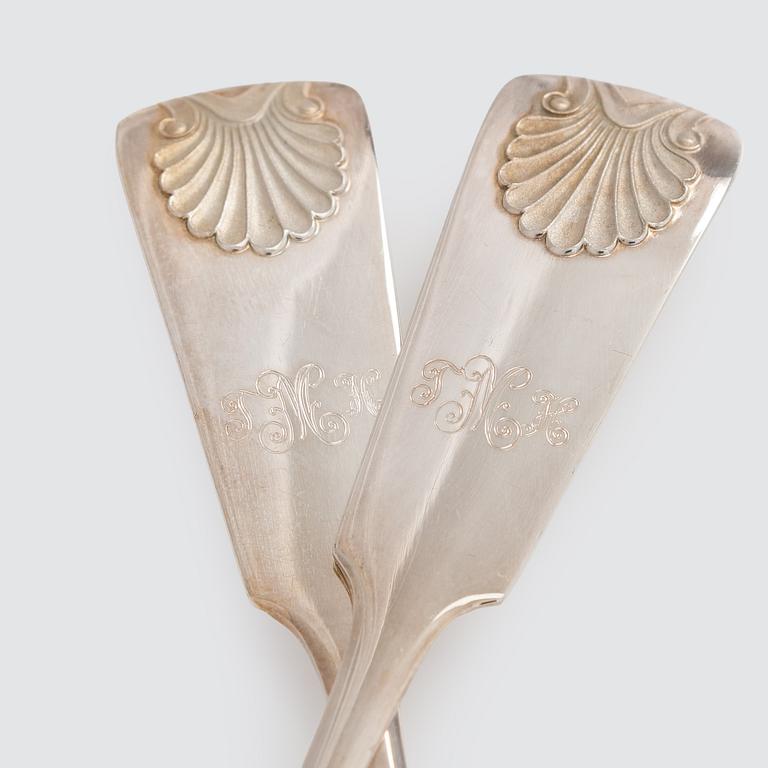Bestickuppsättning, 93 delar, silver, i schatull, Kultakeskus, Tavastehus, 1985-1989.