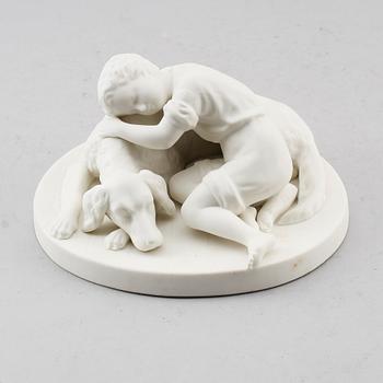 FIGUR, parian, Gustavsberg, daterad 1923.