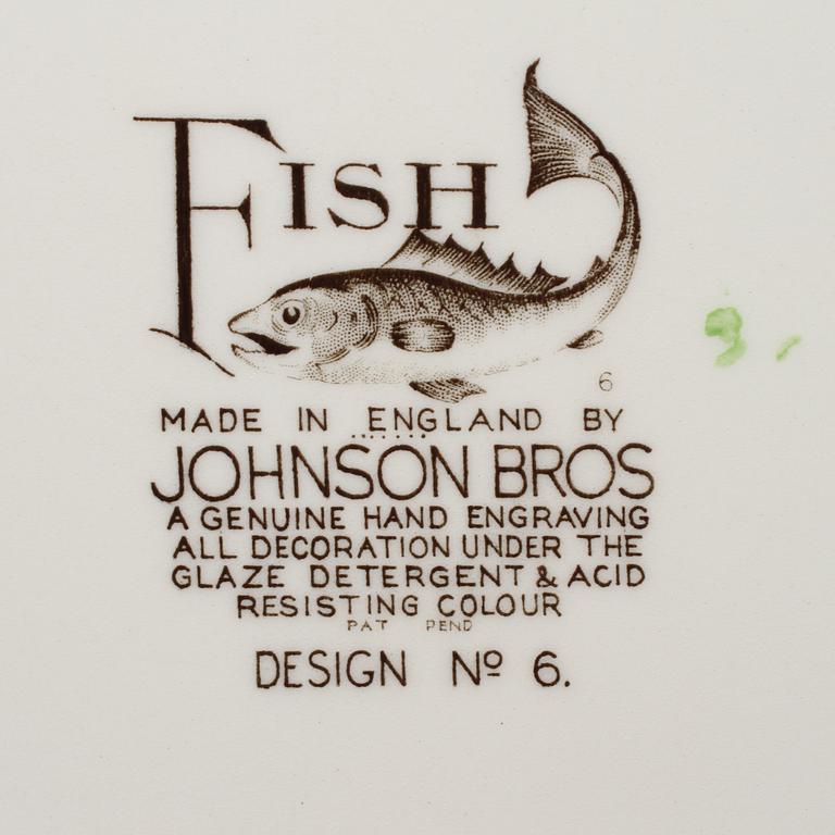 TALLRIKAR, 8 st, flintgods, Johnson Bros, England, 1900-tal.
