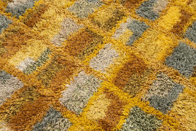 Rya rug, approx. 230 x 190 cm.