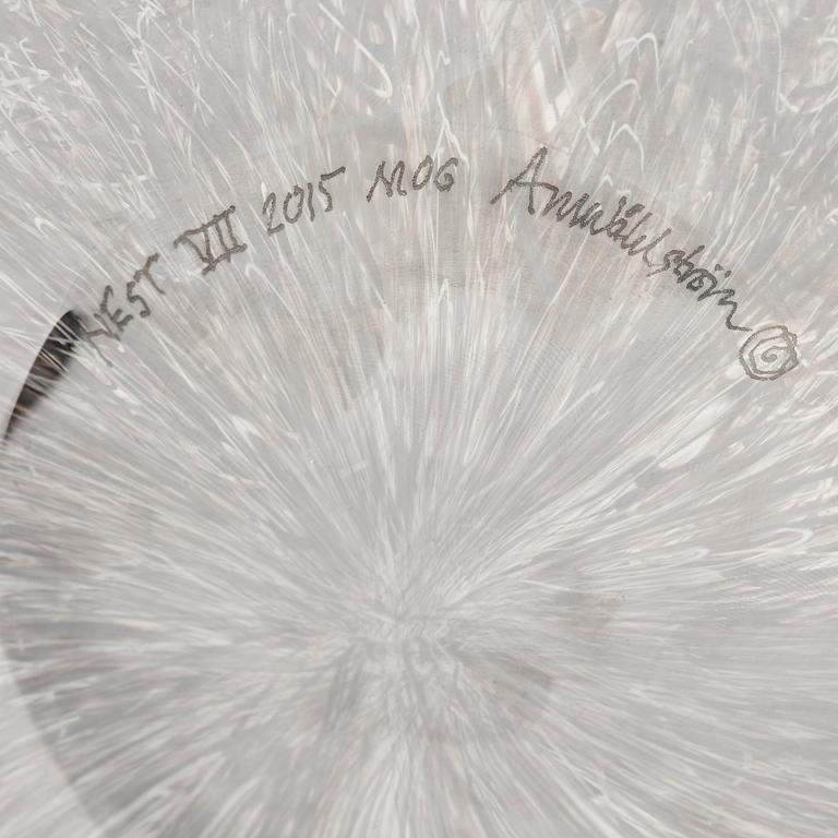 Ann Wåhlström, unik vas, "Nest VII", glas, Tacoma glashytta, Seattle, USA, 2015.
