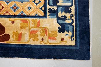 A Chinese antique Ningxia carpet. Measurement 486 x 384 cm.