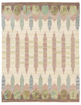 197. Judith Johansson, a carpet, 'Hallandsåsen', flat weave, c 281 x 218 cm, signed JJ.