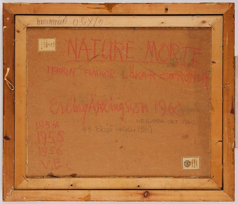 Erling Ärlingsson, "Nature morte" (Terrin, flaskor, lökar, citroner).