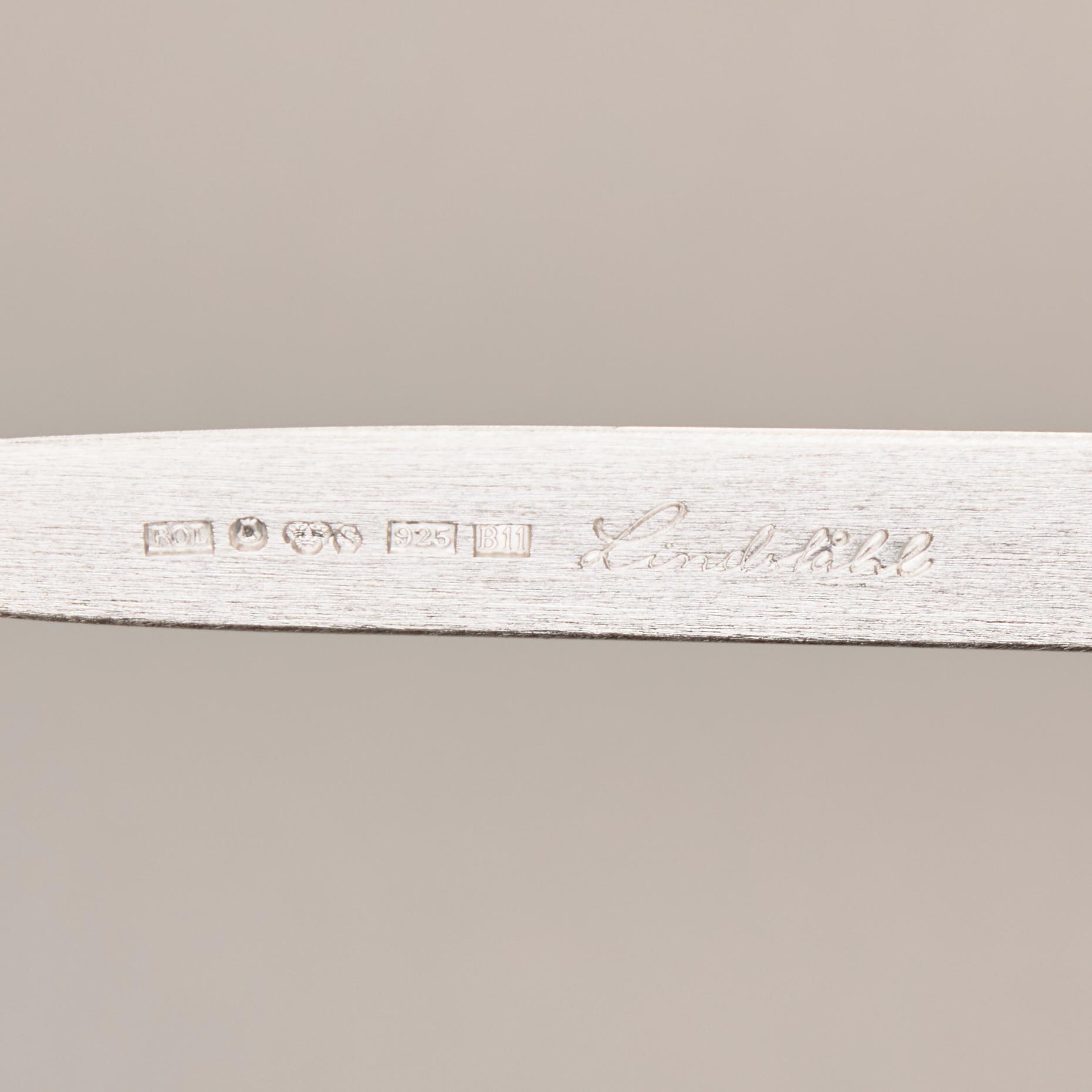A sterling silver letter knife, mark of Rolf Lindståhl, Stockholm 2000.