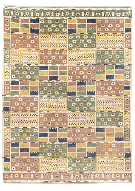Märta Måås-Fjetterström, a carpet, 'Ängarna', knotted pile, ca 383 x 280 cm, signed AB MMF.