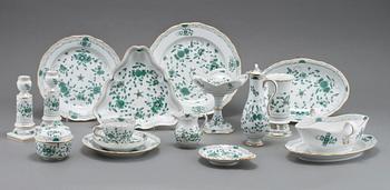 SERVISDELAR, 59 delar, porslin, Meissen, 1900-talets andra hälft.