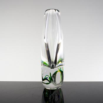 A VICKE LINDSTRAND glass vase, Kosta, Sweden.