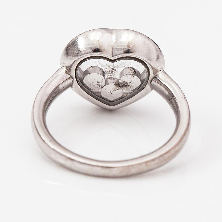 Chopard, Ring "Happy diamonds", 18K vitguld, diamanter ca 0.13 ct tot. Märkt.