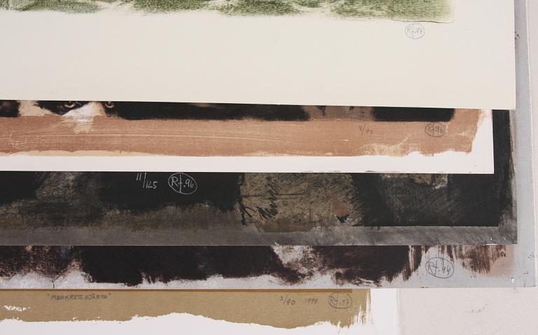 FRIBERG, ROJ, litografier, 5 st.