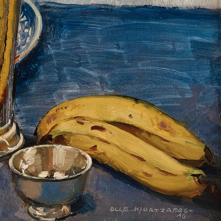 Olle Hjortzberg, Stillife with yellow roses.