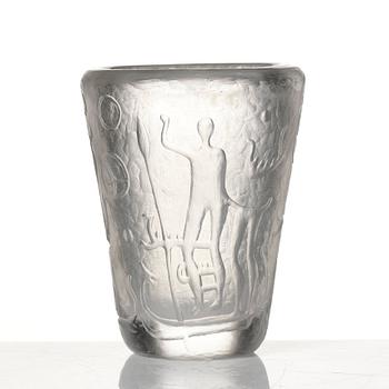 Vicke Lindstrand, a glass vase, Kosta, 1950-60s, model 503.