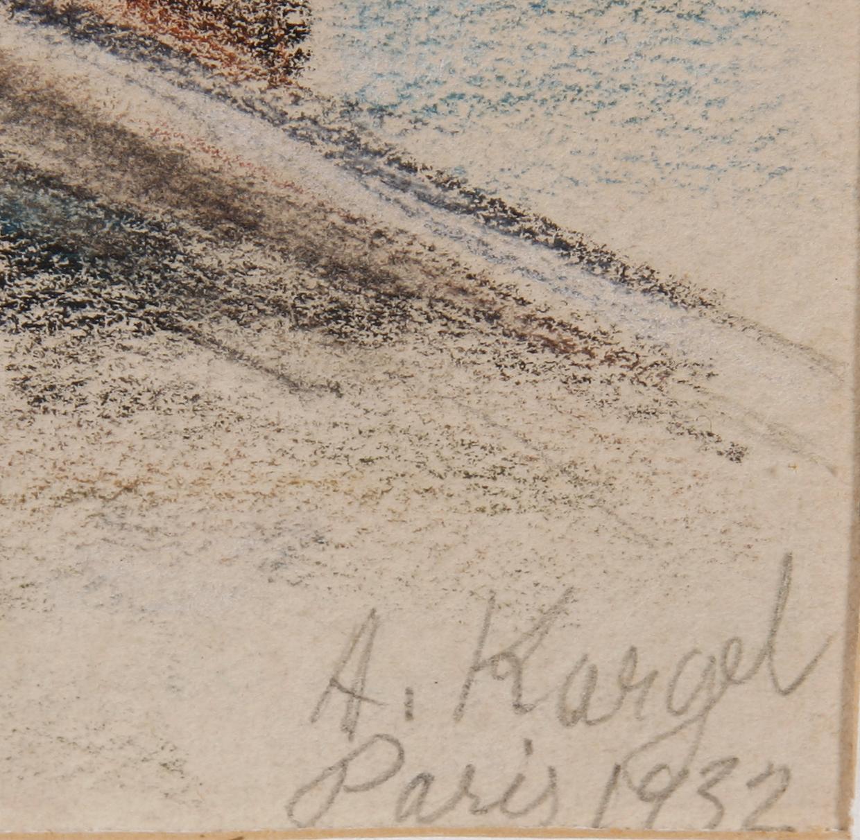 AXEL KARGEL, krita, sign o dat Paris 1932.