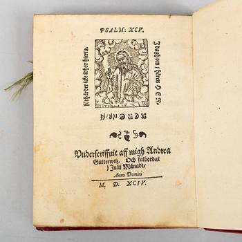 Svenskt 1500-tal i samtida sammetsband.