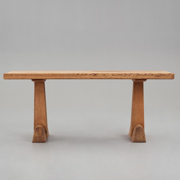 Axel Einar Hjorth, an "Utö" stained pine console table, Nordiska Kompaniet, Sweden 1930's.