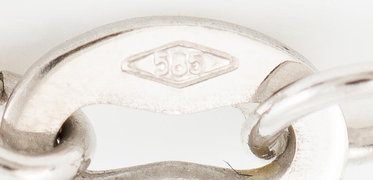 Collier 18K vitguld med odlad Tahitipärla.