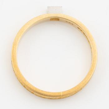 Lapponia, ring 18K gold set with a round brilliant-cut diamond, Finland 1978.