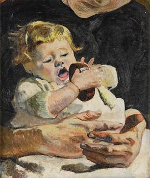 811. Jens Ferdinand Willumsen, In mother's lap.