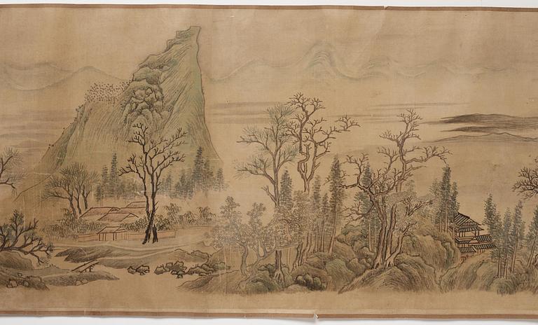 Yun Shouping (Nantian), attributed to, A Chinese scroll painting, attributed to Yun Shouping,  惲壽平; 1633 – 1690).