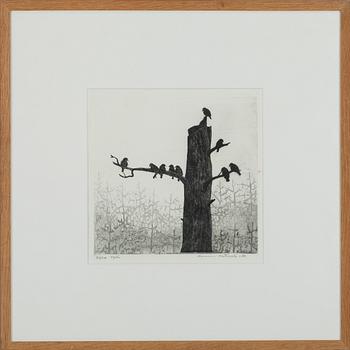 HANNU KOTIVALO, KRÅKOR. Etsning. 20/20. Sign. och dat. -79.