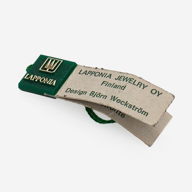 Björn Weckström, manschettknappar, "Antarktik", spektrolit, 14K guld.