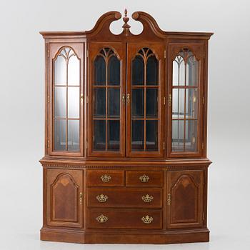 A Rococo style display cabinet, late 20th Century.