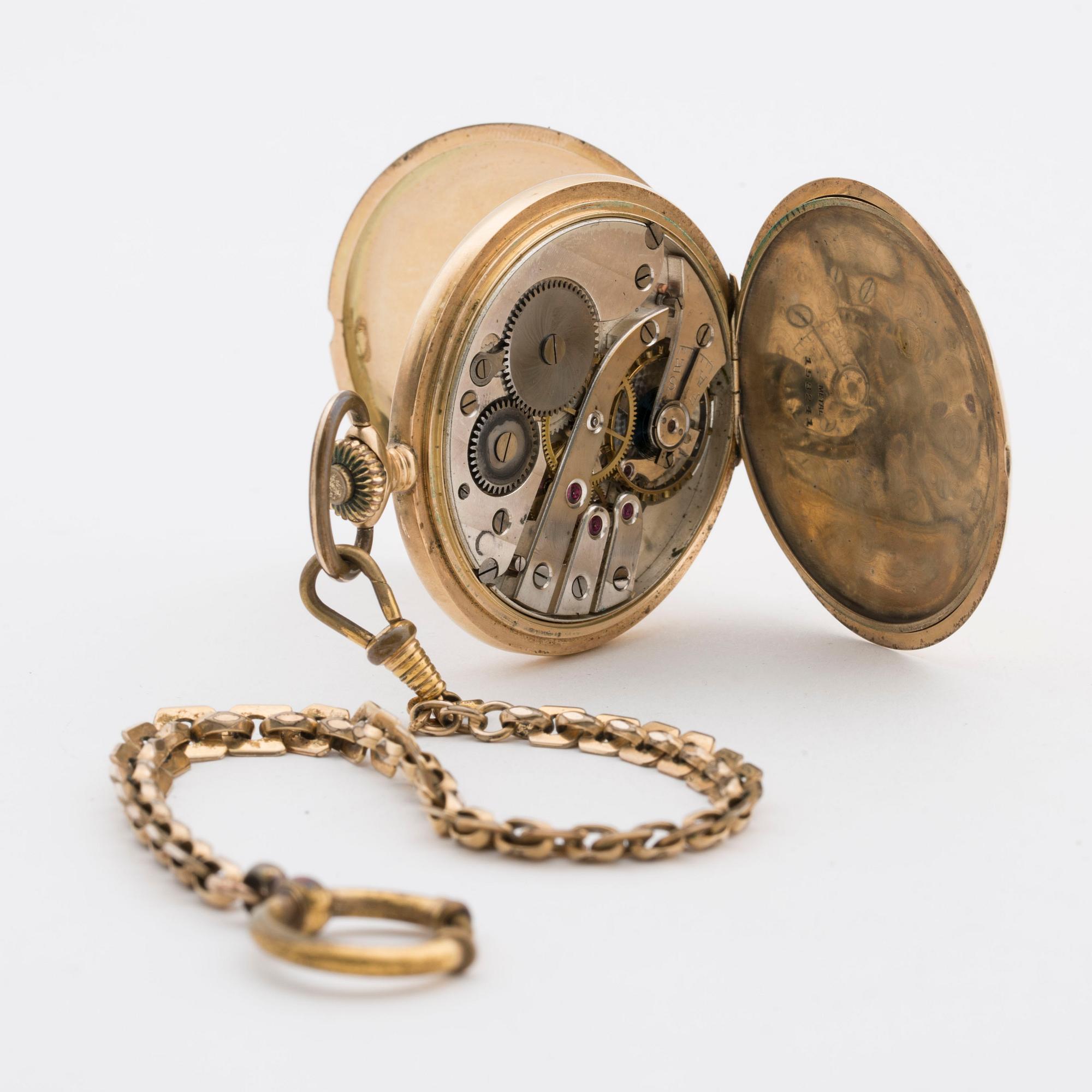 POCKET WATCH, hunting case, 49 mm,