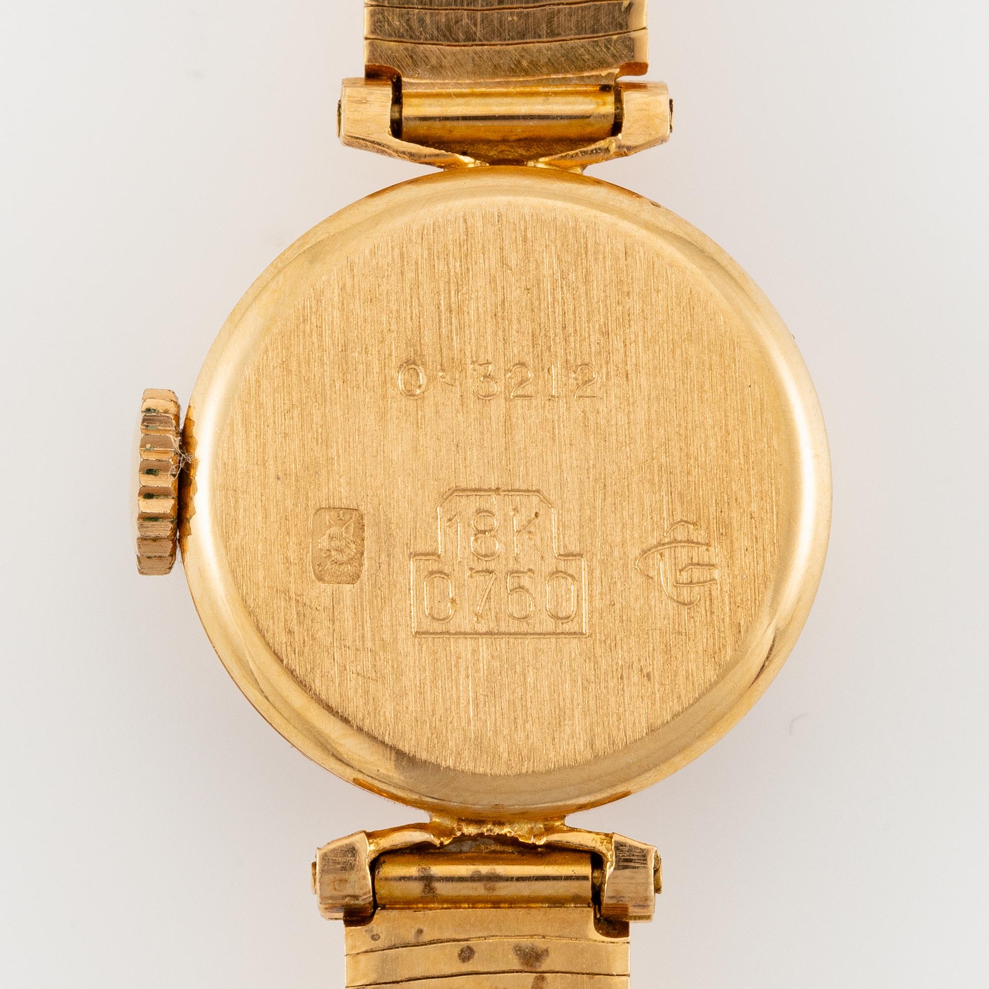 Tressa, wristwatch, 18K gold, 17 mm.