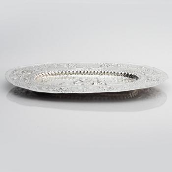 Presenterfat, silver, oidentifierad mästare, Danzig 1670-1700. Barock.