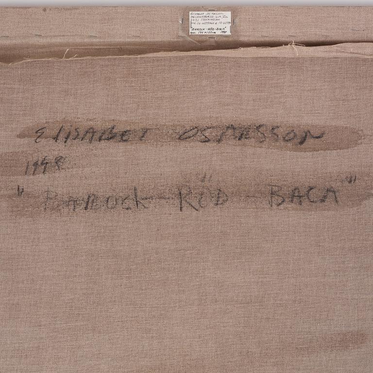 Elisabet Oscarsson, "BAROCK-RÖD-BACA".