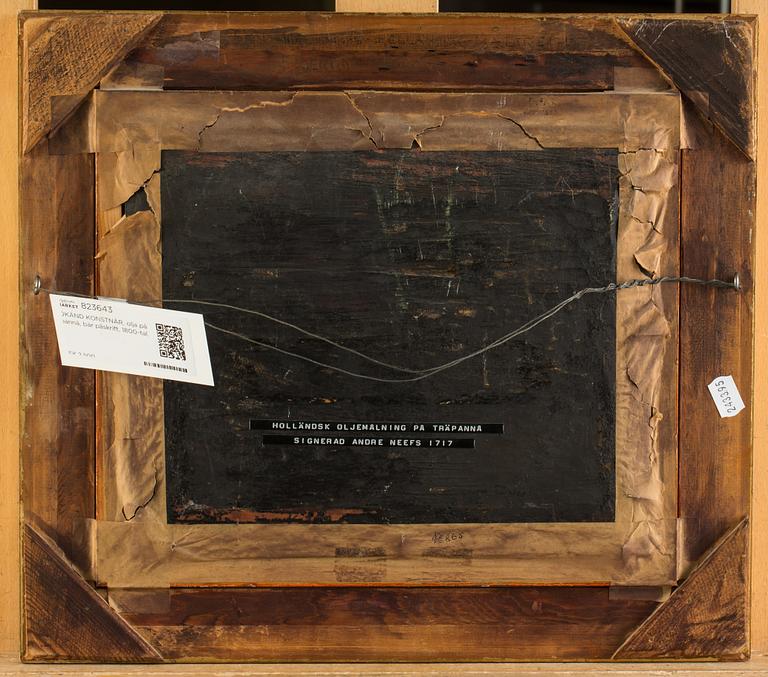 OKÄND KONSTNÄR, olja på pannå, bär påskrift, 1800-tal.