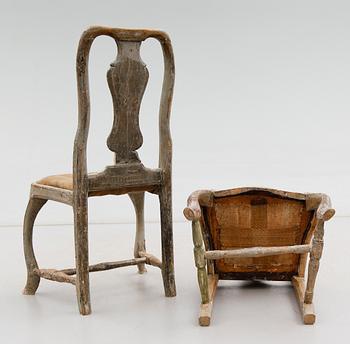 STOLAR, 1 par, rokoko, 1700-tal.