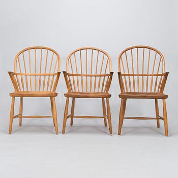 Nojatuoleja, 3 kpl, 1900-luvun loppupuoli.