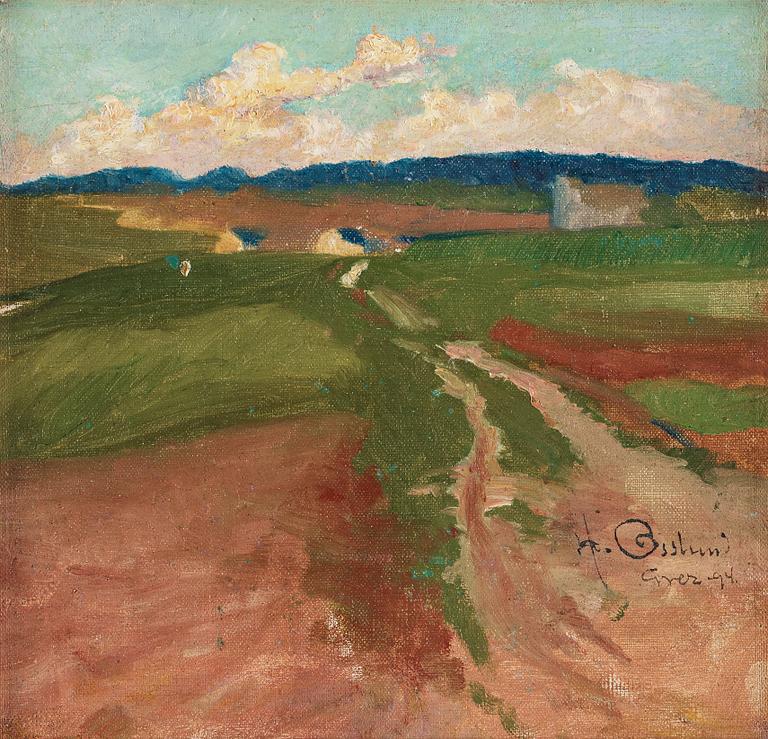 Helmer Osslund, Landscape, Grez-sur-Loing.