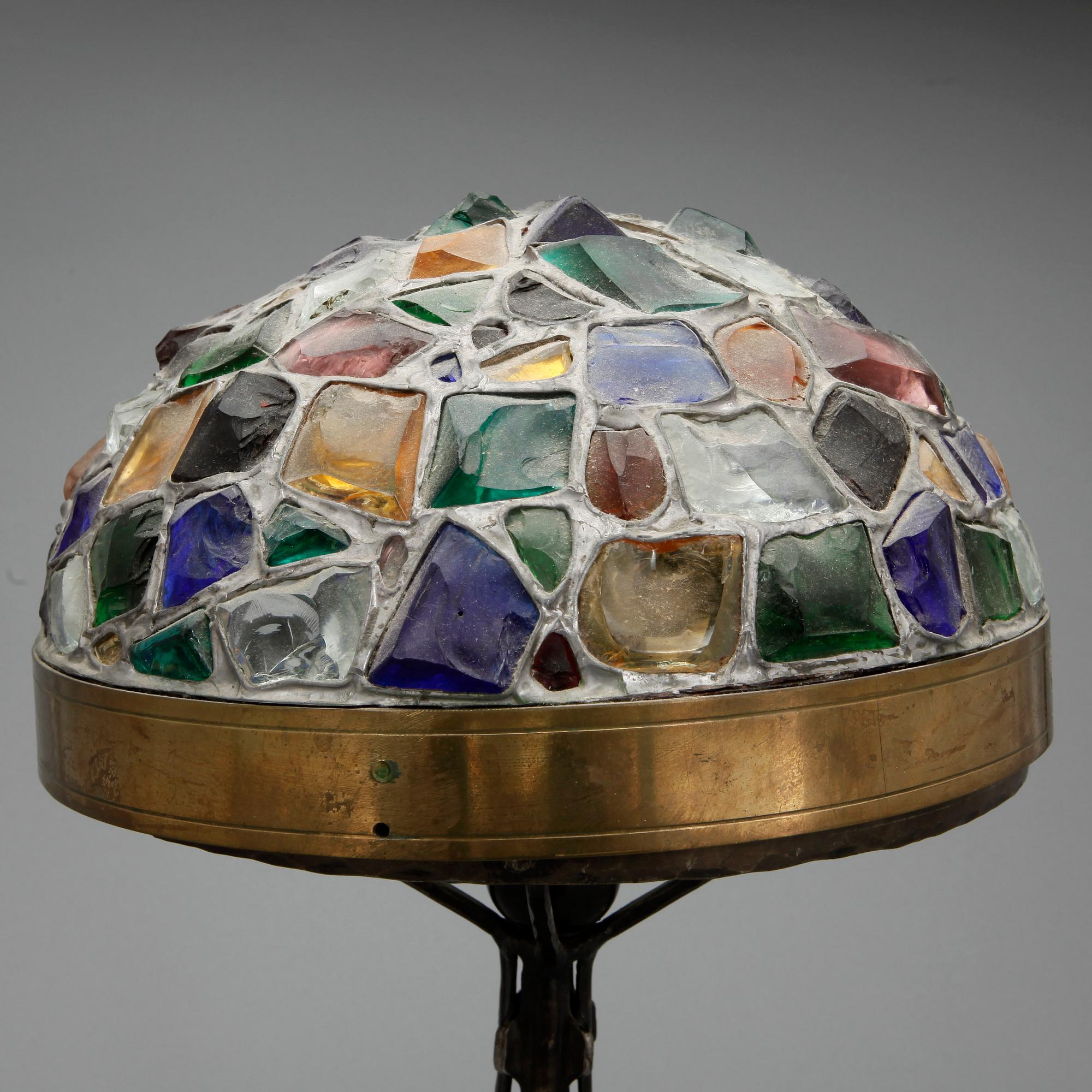 BORDSLAMPA, jugendstil, samtida tillverkning.